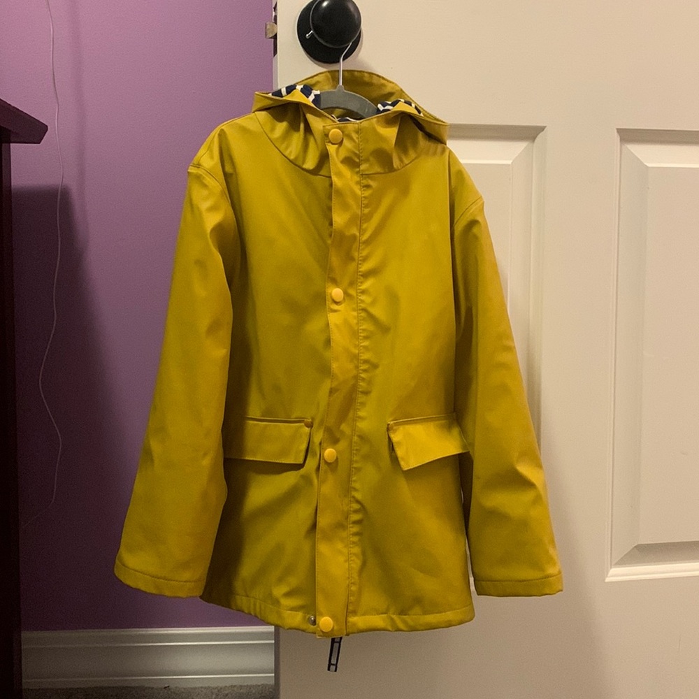 Mini boden yellow raincoat